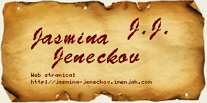 Jasmina Jeneckov vizit kartica